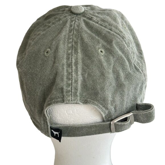 Victoria Secret PINK Baseball Cap Patch Logo Olive Green Cotton Adjustable Y2K - Picture 4 of 10